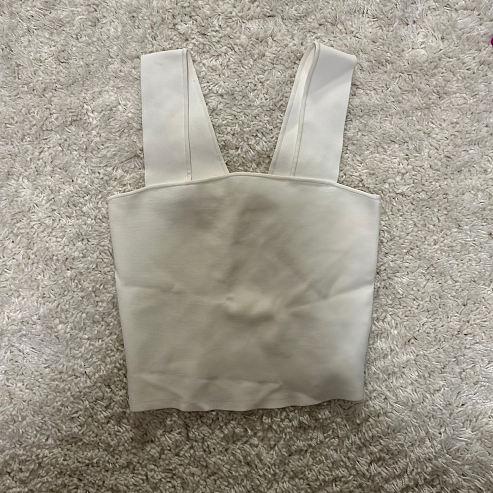 Alice and Olivia white tank top
